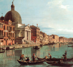 Venice: The Upper Reaches of the Grand Canal with S. Simeone Piccolo c. 1738 (detail)