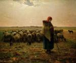 Shepherdess with her Flock 1863