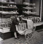 Outside the bakers Stratford upon Avon 1954