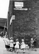 Girls playing in street Bethnal Green 1939