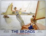 The Broads - Girl Waving from Boat