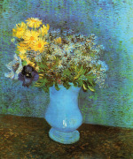 Vase with Lilacs Daisies and Anemone