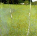 Farmhouse with Birch Trees - Young Birch Trees 1900