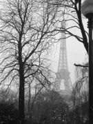 Eiffel Tower in the winter mist 1963
