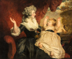 Georgiana Duchess of Devonshire with her infant daughter Lady Georgiana Cavendish
