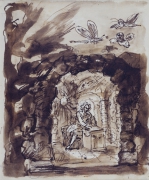 Alexander Pope in his grotto