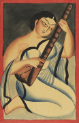 A courtesan playing the sitar c.1900