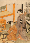 Young lovers preparing tea