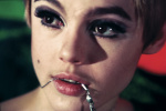 Edie Sedgwick with chain