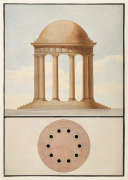 The Doric order: Plan & elevation of a monopteral temple