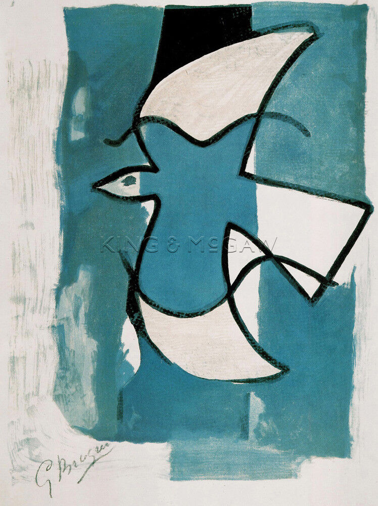 L'oiseaux bleu et gris art print by georges braque at king & mcgaw Etgris