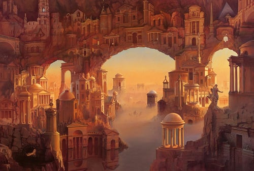 Architectural Fantasy Art Print by Carl Laubin at King & McGaw