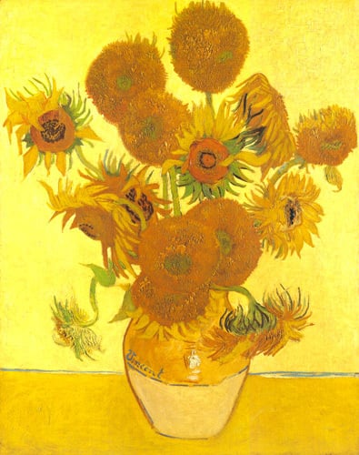 Sunflowers on Gold, 1888 Art Print by Vincent Van Gogh | King & McGaw