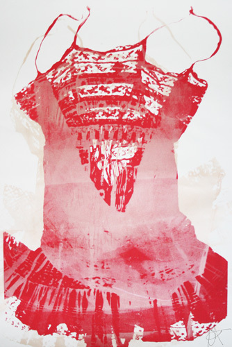 Red Dress Art Print by Adeline Meilliez | King & McGaw
