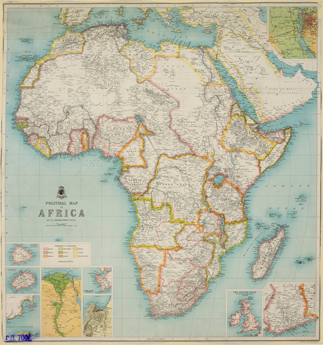 Political Map of Africa, 1904 Art Print by J G Bartholomew at King & McGaw