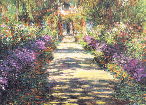 Garden At Giverny Art Print by Claude Monet at King & McGaw