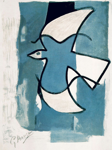 L'oiseaux bleu et gris art print by georges braque at king & mcgaw Etgris