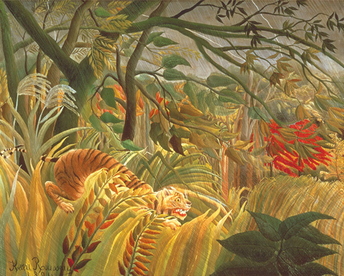 Tiger in a Tropical Storm Art Print by Henri Rousseau at King & McGaw