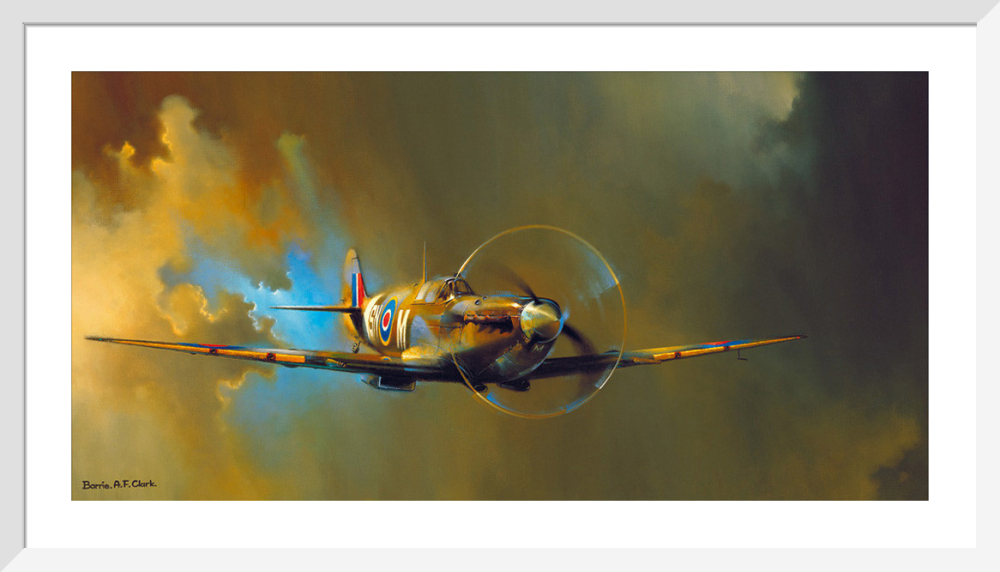 Spitfire Art Print by Barrie Clark King  McGaw
