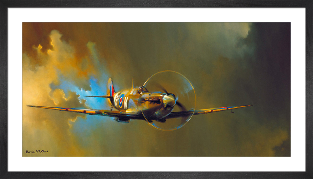 Spitfire Framed Art Print by Barrie Clark, 59 x 105cm