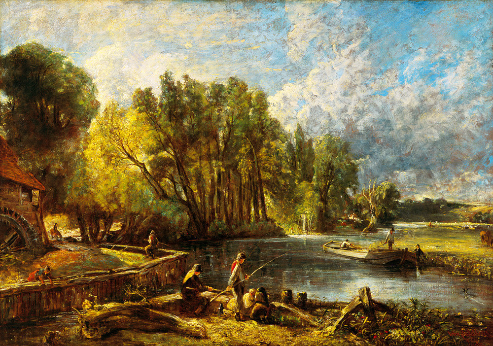 The Young Waltonians - Stratford Mill Art Print by John Constable ...