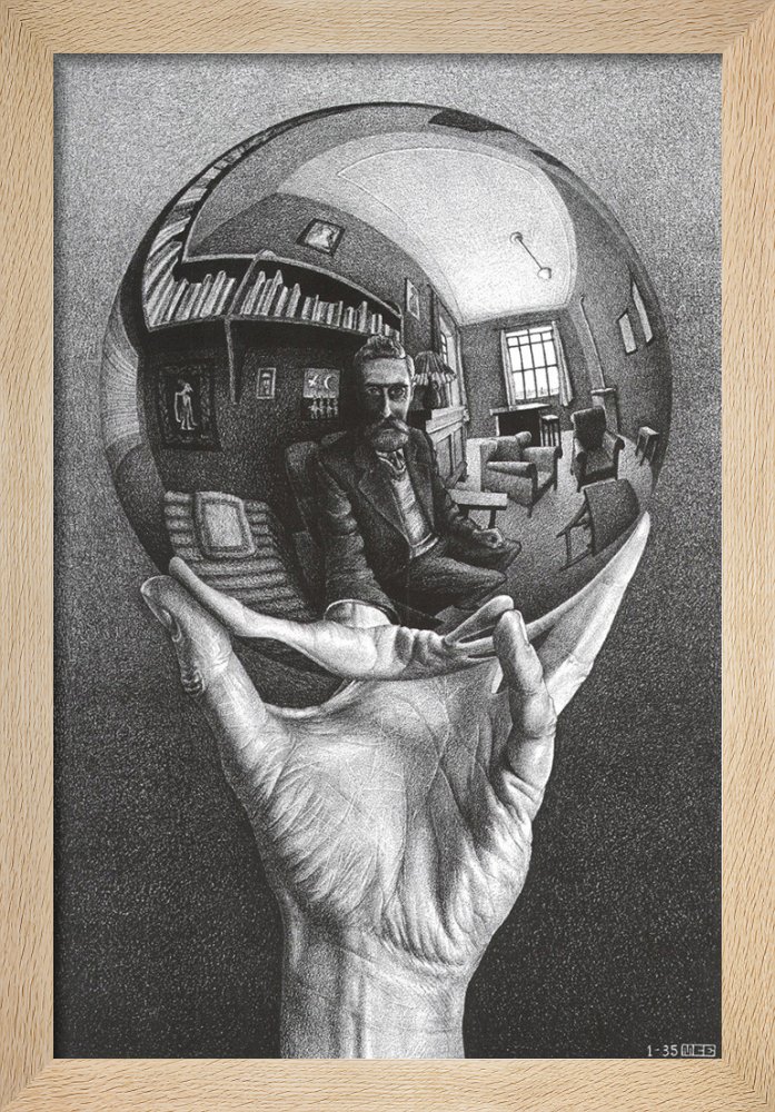 Hand with Sphere Art Print by M.C. Escher King McGaw