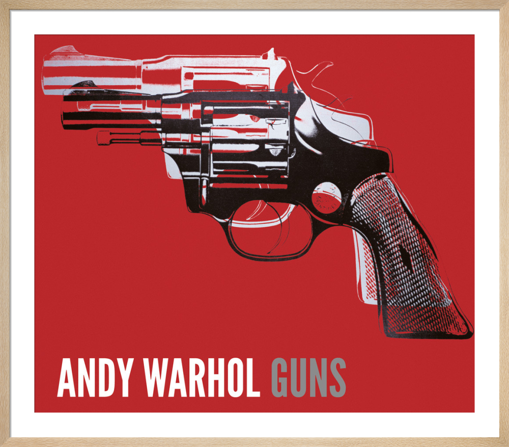 Guns, c.1981-82 (white and black on red) Art Print by Andy Warhol | King &  McGaw