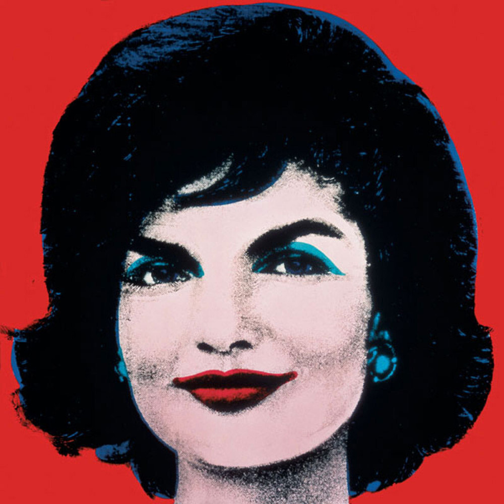 Jackie 1964 On Red Art Print By Andy Warhol King McGaw   Si 135784  Maxdim 1000 Resize Yes 