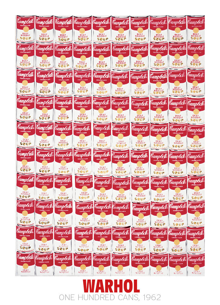 アンディウォーホル　ONE HUNDRED CANS 1962 One Hundred Cans, 1962 Poster by Andy Warhol | King & McGaw