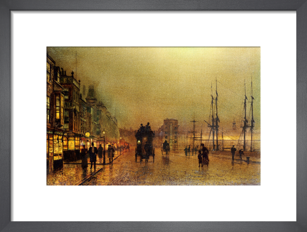 John Atkinson Grimshaw Art Print/Poster Liverpool Docks From Wapping
