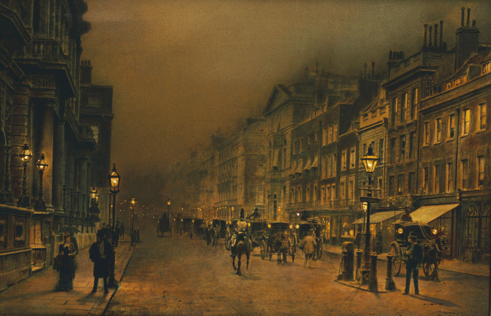 St James's Street Art Print by John Atkinson Grimshaw | King & McGaw