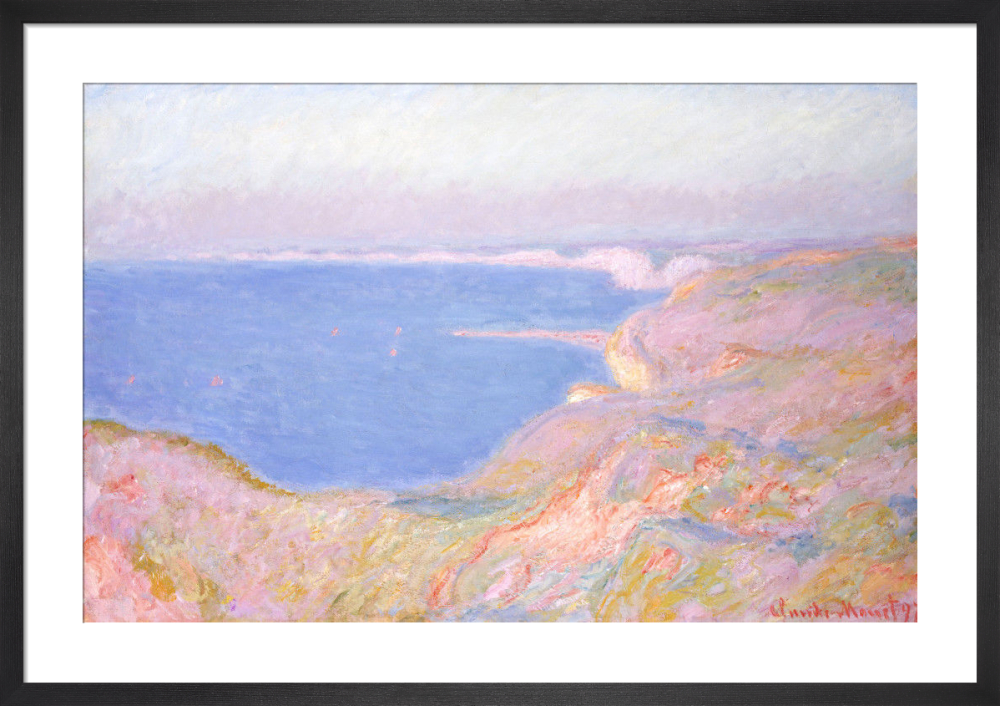 On the Cliffs near Dieppe, Sunset, 1897 Art Print by Claude