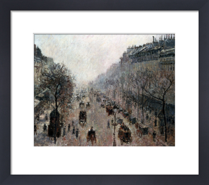 The Boulevard Montmartre at Night Art Print by Camille Pissarro at King ...