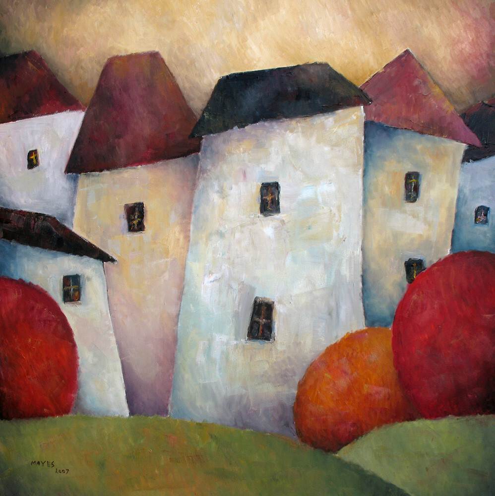 The Old Houses Art Print by Jeremy Mayes  King McGaw