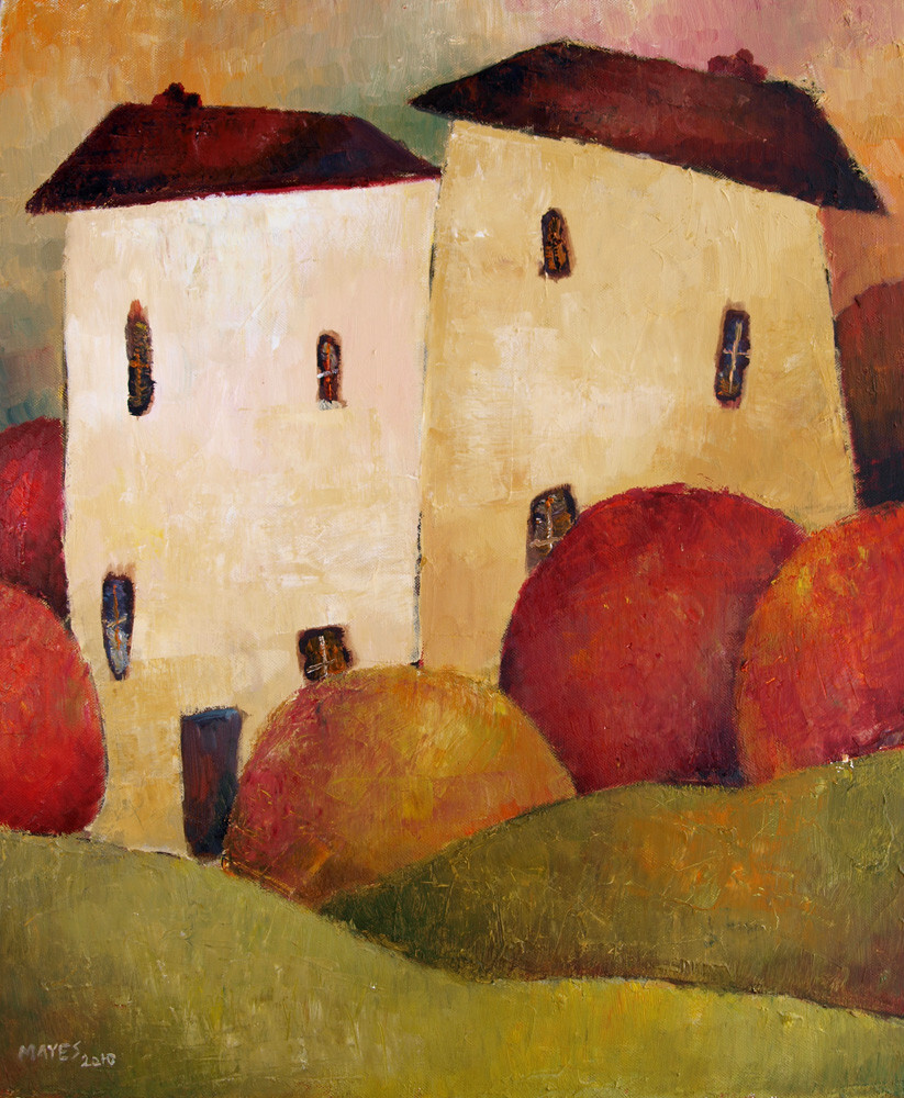 Two Huddled Houses Art Print by Jeremy Mayes  King McGaw