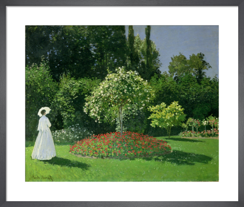 Garden 1867 Art Print By Claude Monet, Young Woman In The Garden By Claude Monet