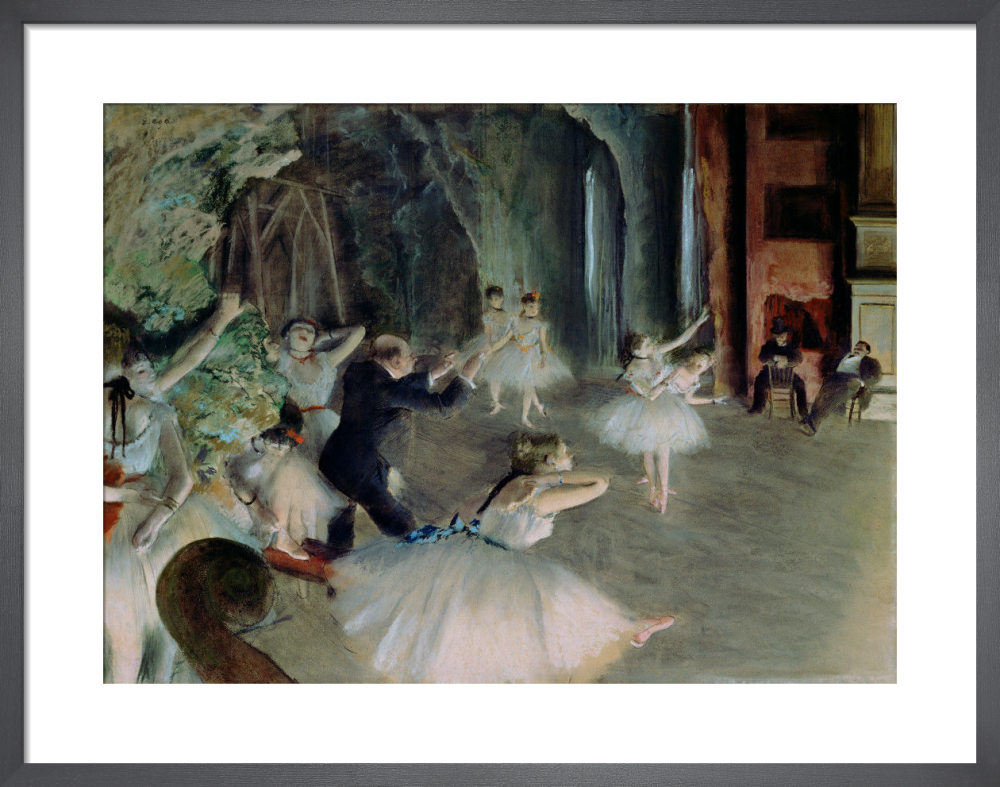The Rehearsal of the Ballet on Stage, c.1878 Art Print by Edgar Degas King and McGaw image