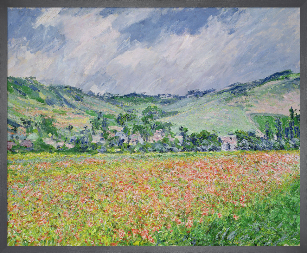 The Poppy Field near Giverny, 1885 Art Print by Claude Monet