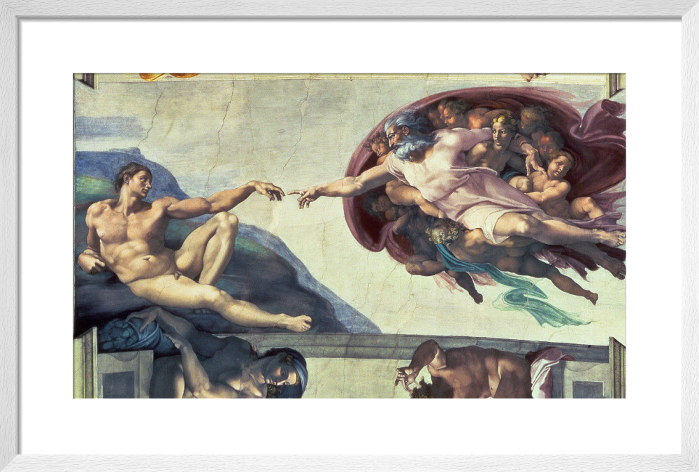 Creation of Adam Art Print by Michelangelo | King & McGaw