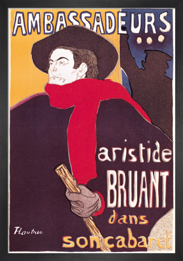 ロートレック 【AMBASSADEURS】　lithograph Amazon.com: Henri de Toulouse Lautrec Aristide Bruant in His