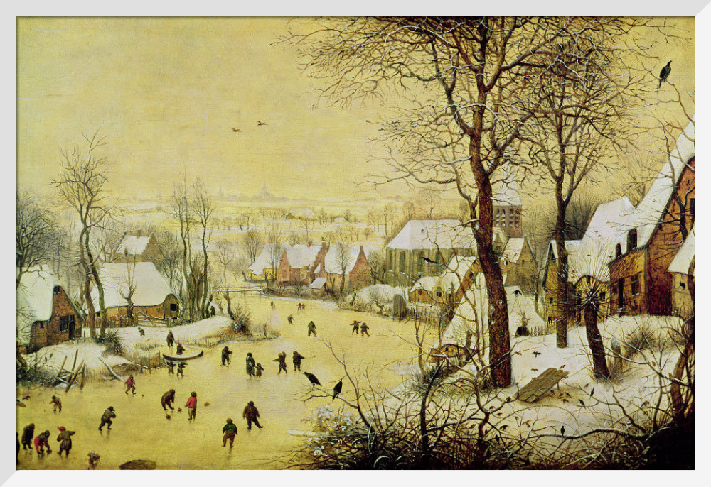 Winter Landscape with Skaters and a Bird Trap, 1565 Art