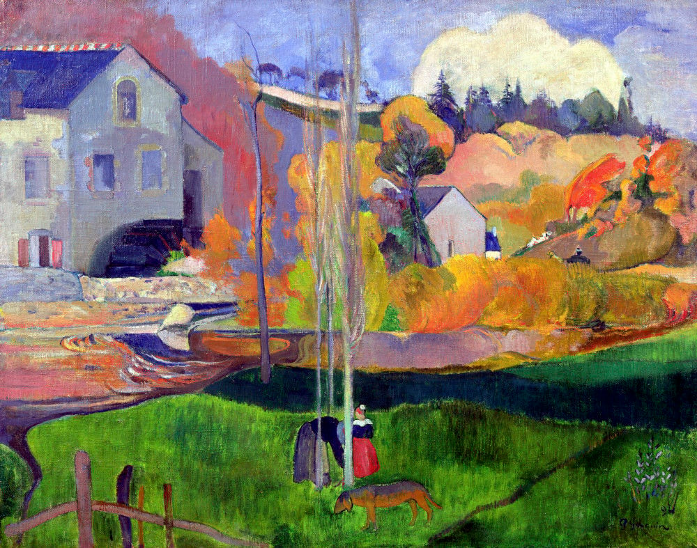 Brittany Landscape: the David Mill, 1894 Art Print by Paul Gauguin ...