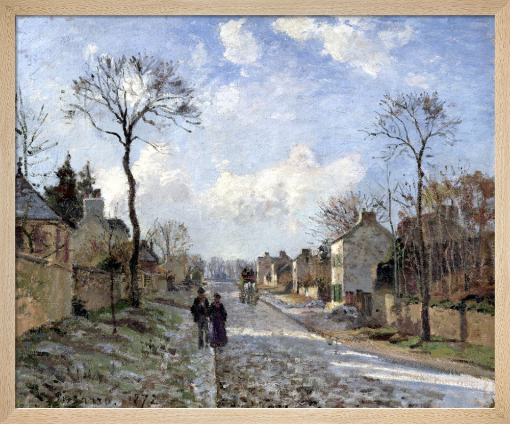 The Road to Louveciennes, 1872 Art Print by Camille Pissarro