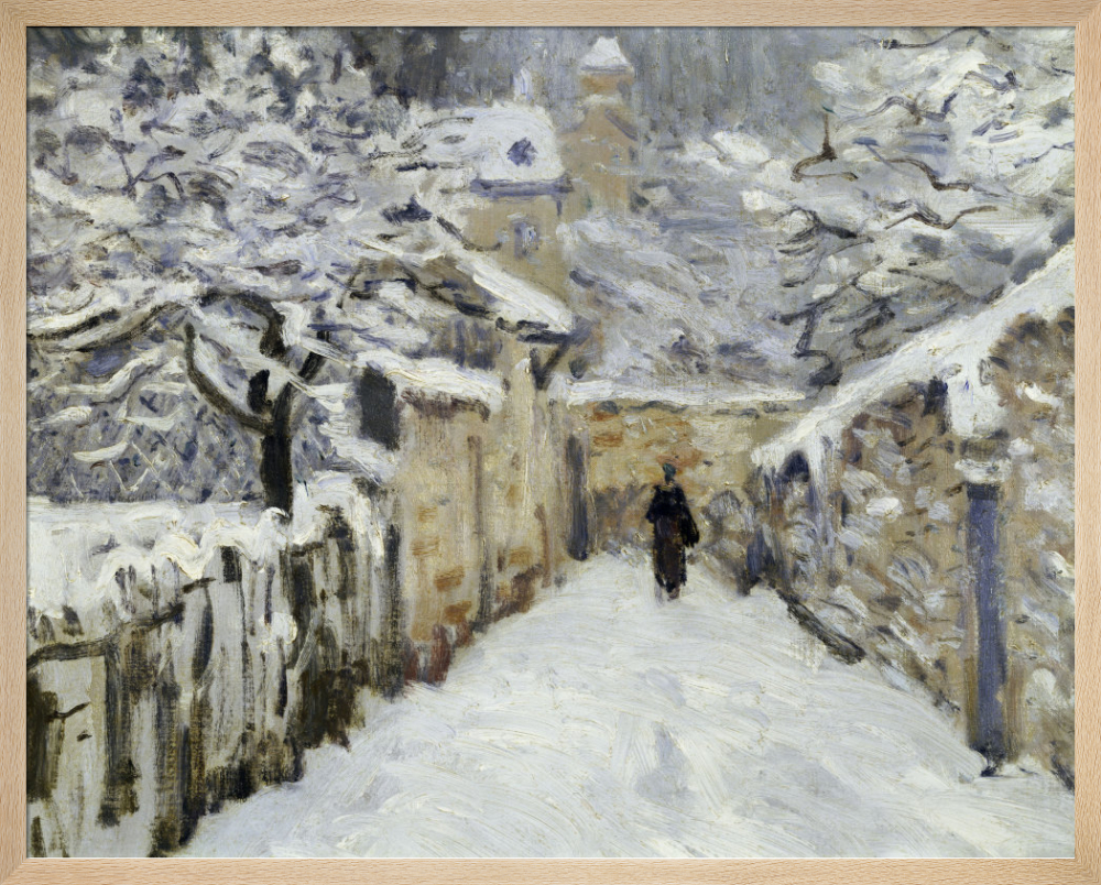 Alfred Sisley,Snow at Louveciennes,large wall art,framed wall art,canvas wall outlet art,large canvas,M5267