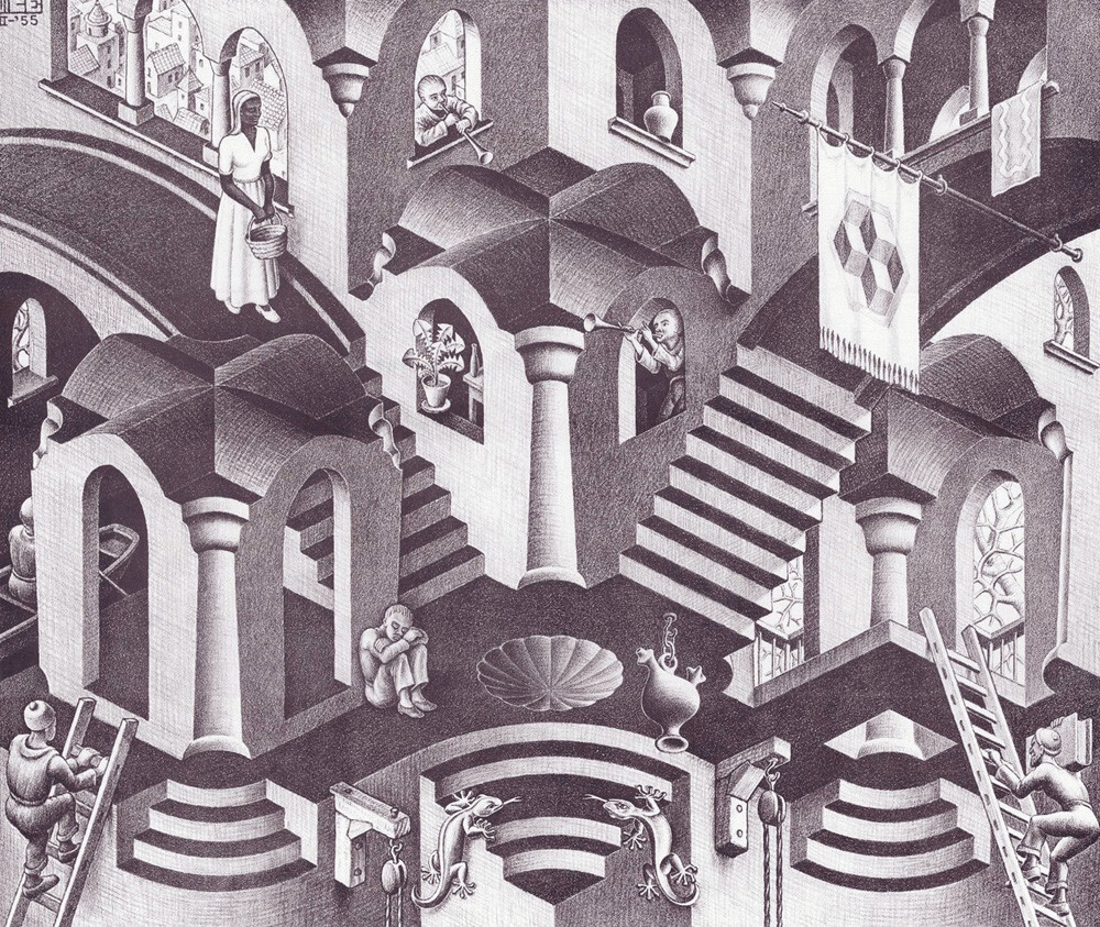 Convex and Concave Art Print by M.C. Escher King & McGaw