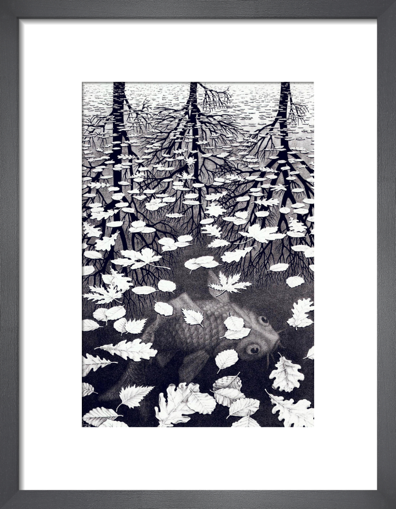 Three Worlds Art Print by M.C. Escher | King & McGaw