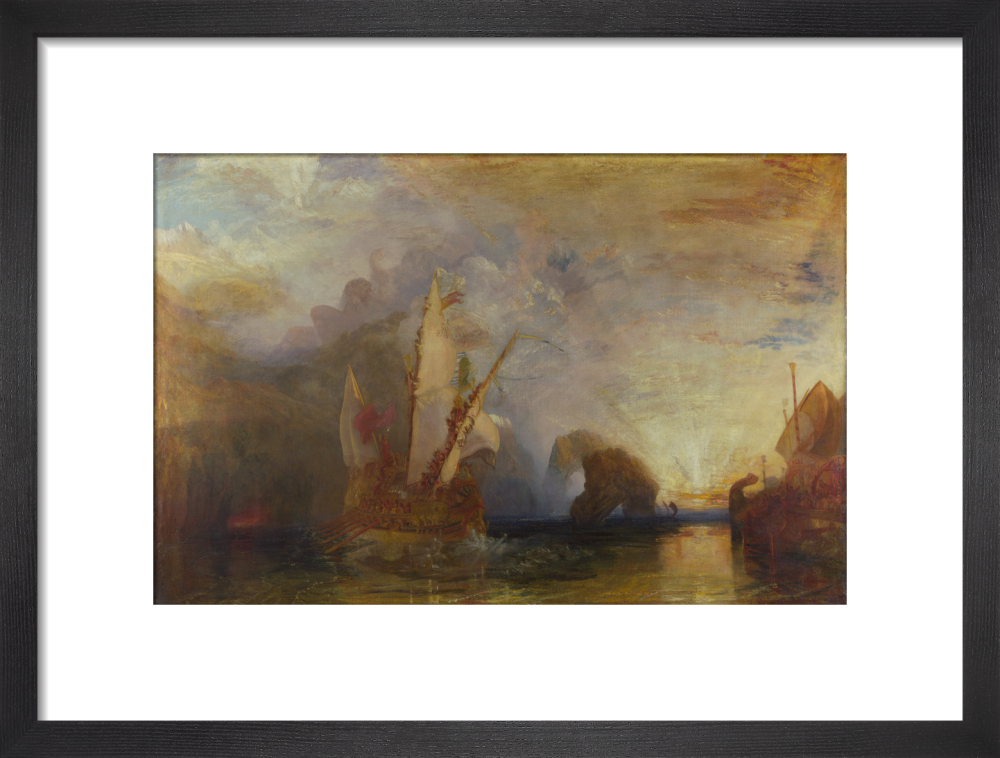 16 24-Inch ArtWall Ulysses Deriding Polyphemus Gallery-Wrapped Canvas Art William Turner 
