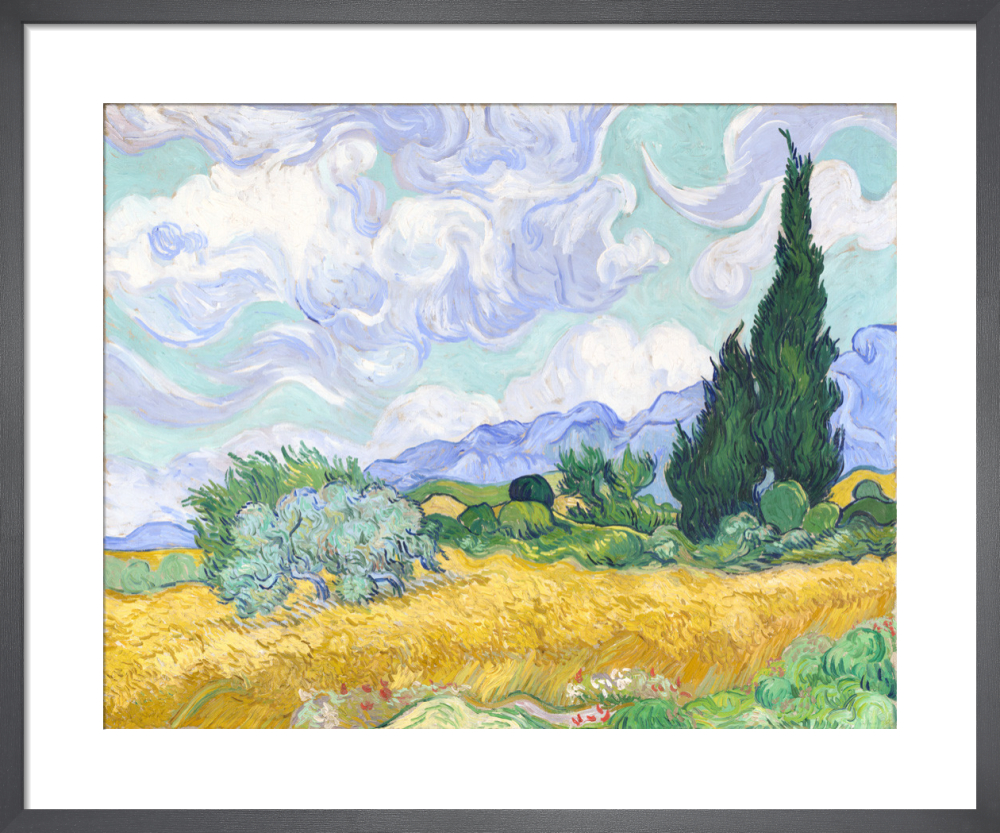A Wheatfield, With Cypresses Art Print By Vincent Van Gogh | King & Mcgaw