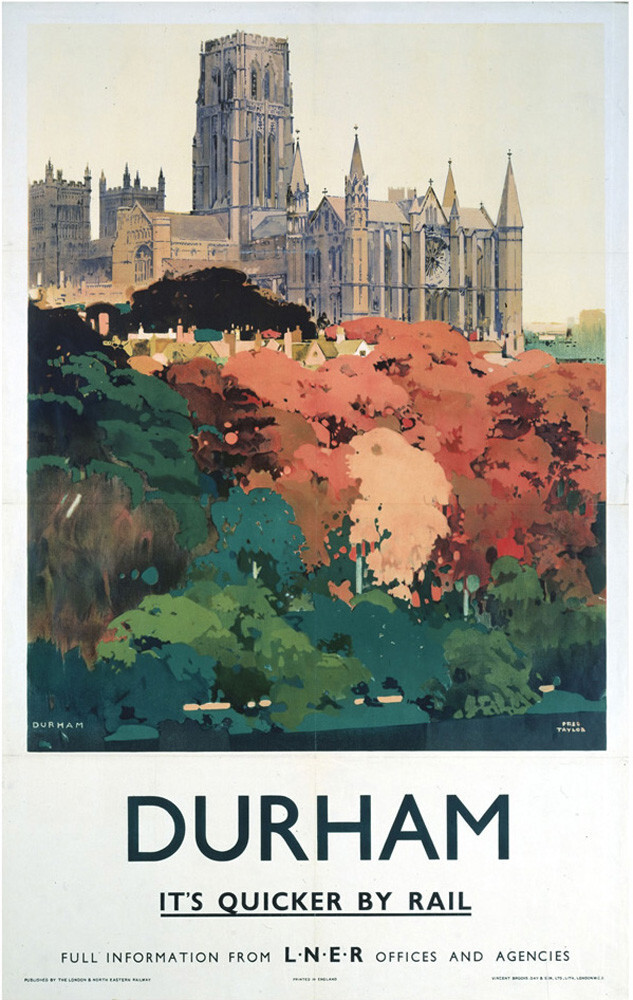 Durham - Trees And Cathedral Art Print By National Railway Museum 