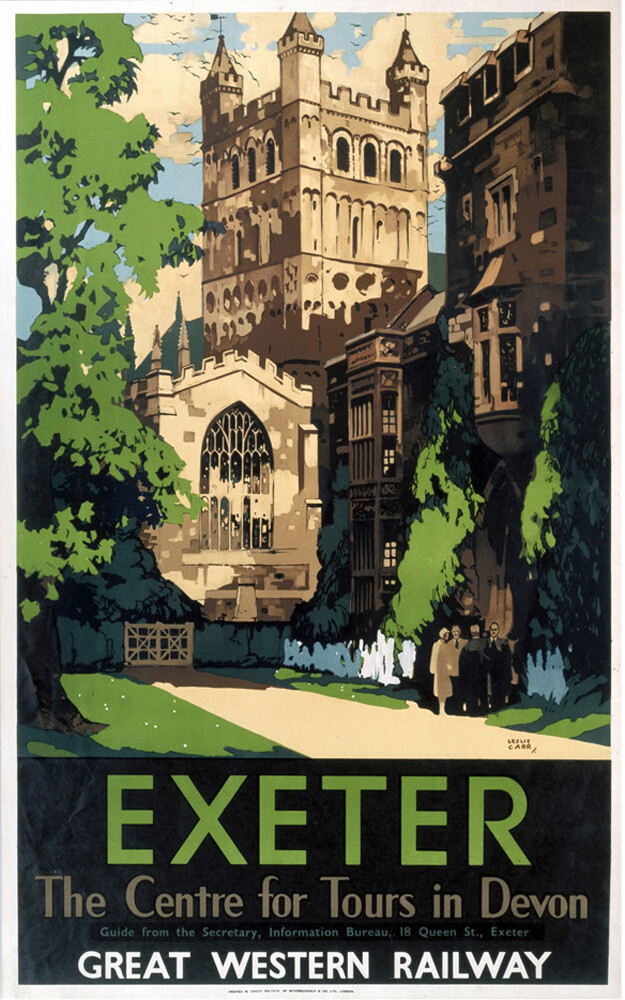 Exeter Centre for Tours in Devon Art Print by Anonymous King & McGaw